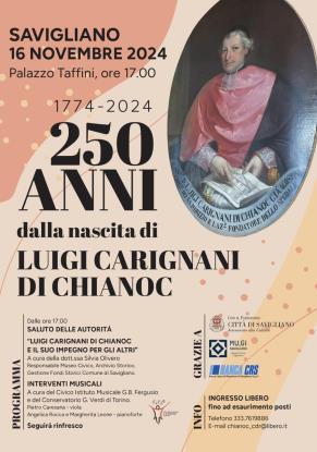 250 ANNI dalla nascita di Luigi Carignani di Chianoc